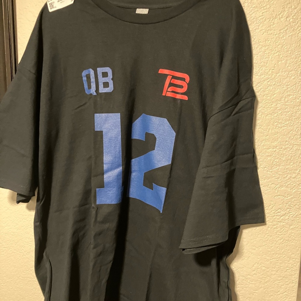 Black Graphic T-Shirt NEW BIG & TALL Tom Brady TB12 Sz: 3XLT